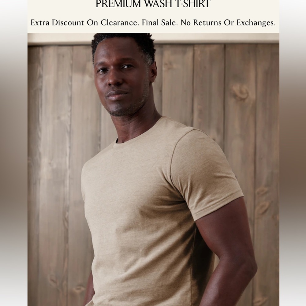 NWOT Men’s Banana Republic Premium Wash Shirt | Cotton | Size L | Outmeal